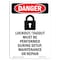 Signmission OSHA Danger Sign, Lockout Tagout Must, 7in X 5in Decal, 5" W, 7" L, Portrait, Lockout Tagout Must OS-DS-D-57-V-1428 - alternate 1